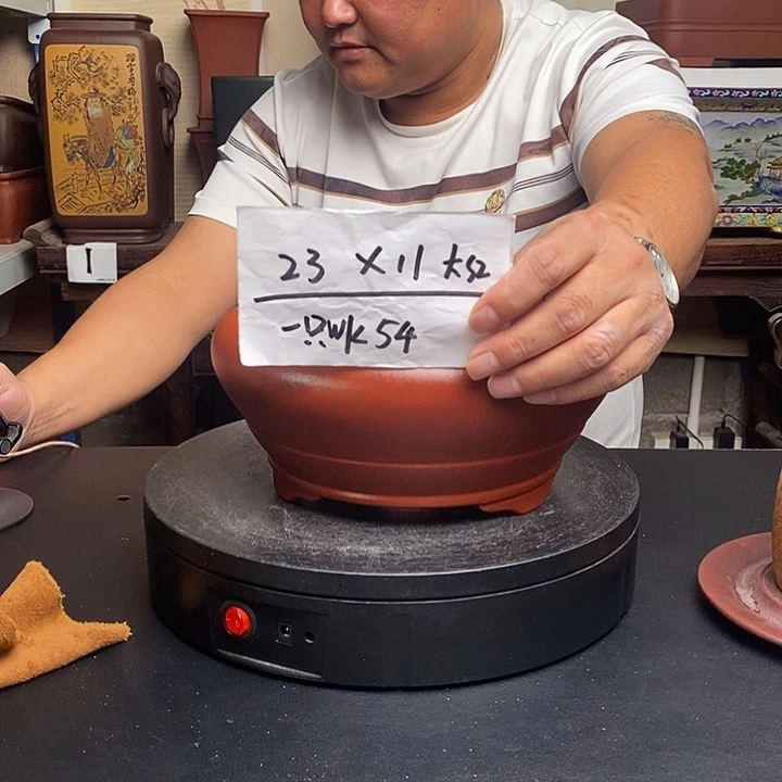 紫砂花盆货号一只WK54