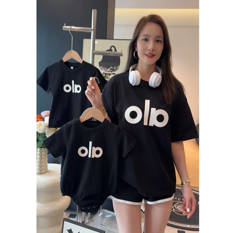 [立体工艺1]纯棉一家三口亲子装T恤宽松纯色T恤立体婴儿爬服包P衣