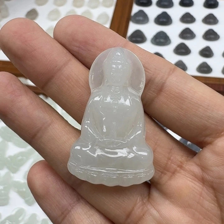 和田玉未镶嵌颈饰素衣观音华妃多样性拍一发一