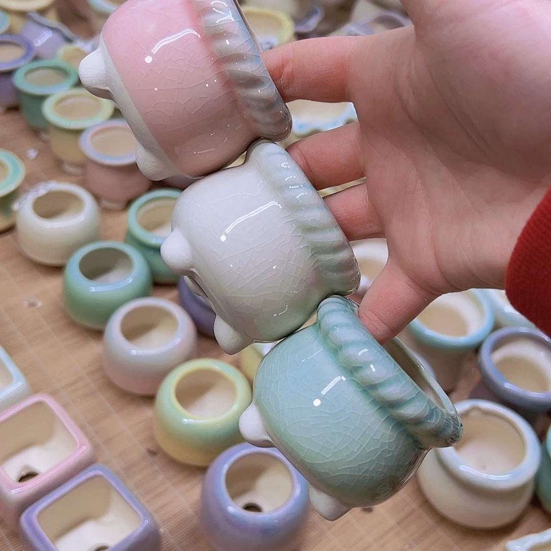 红陶陶瓷花盆当场满12包邮