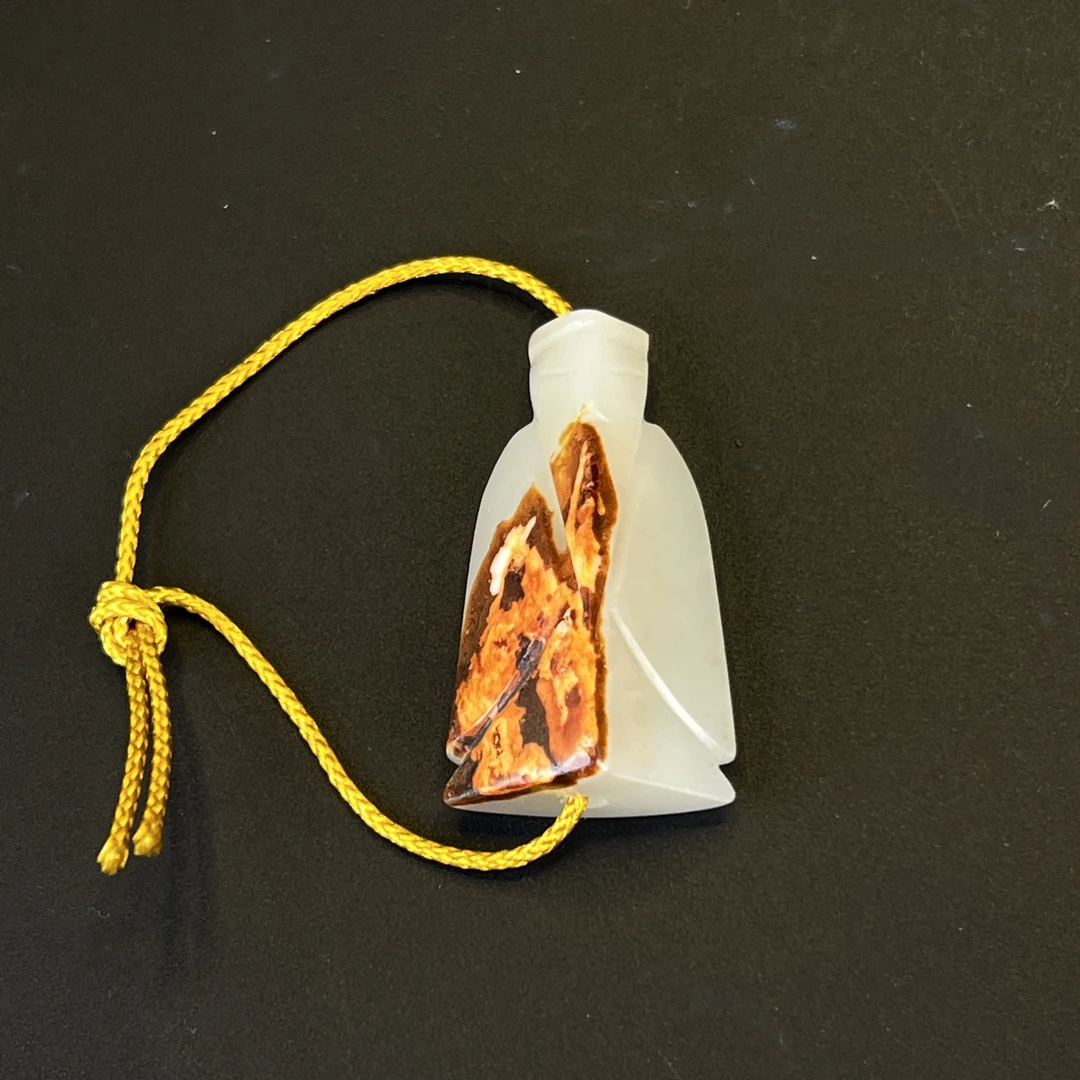 "明代和田玉翁仲/ DL000020/ 古玩/收藏/德州文物"