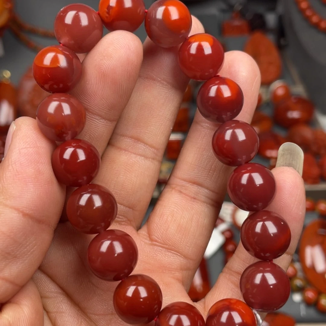 【闪购商品】南红玛瑙珠宝奇石未镶嵌单圈12