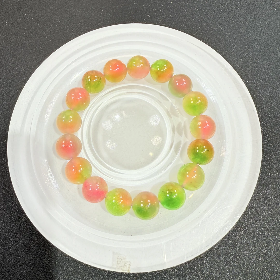 粉绿色12mm手串发一条C99