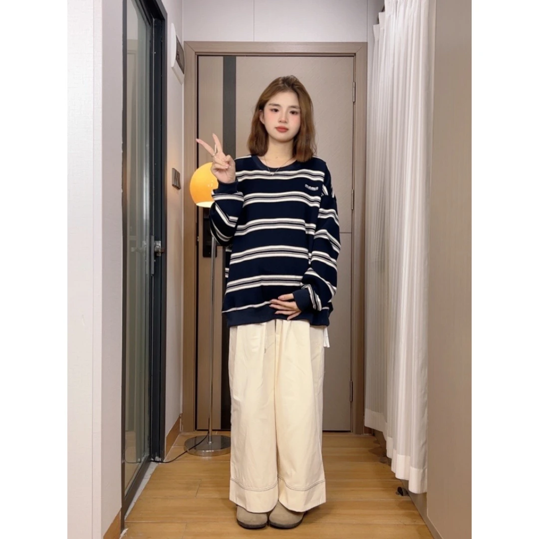 孕妇春装套装2025新款宽松上衣阔腿裤两件套辣妈怀孕外穿早春衣服