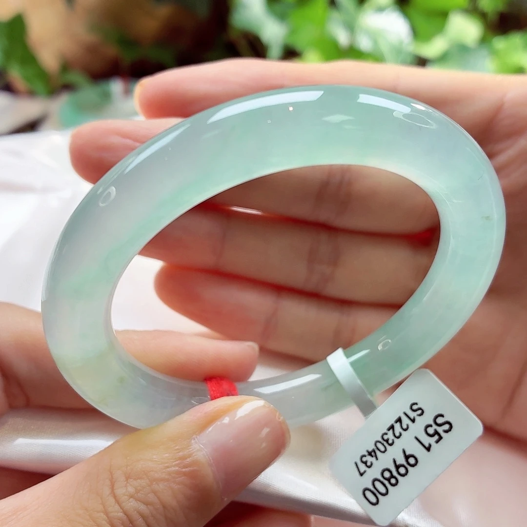 翡翠未镶嵌手镯冰晴27