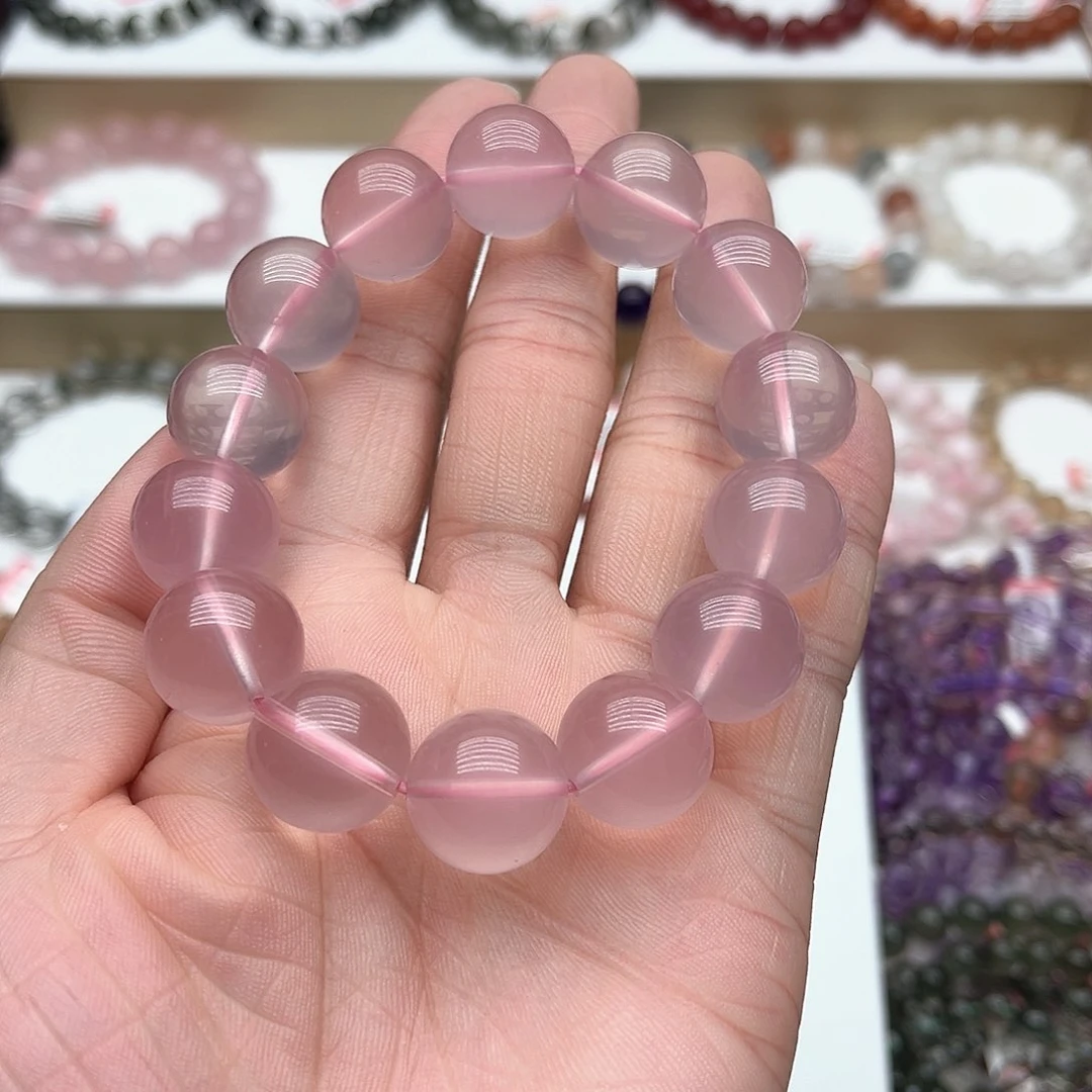 水晶手串未镶嵌粉水晶手串