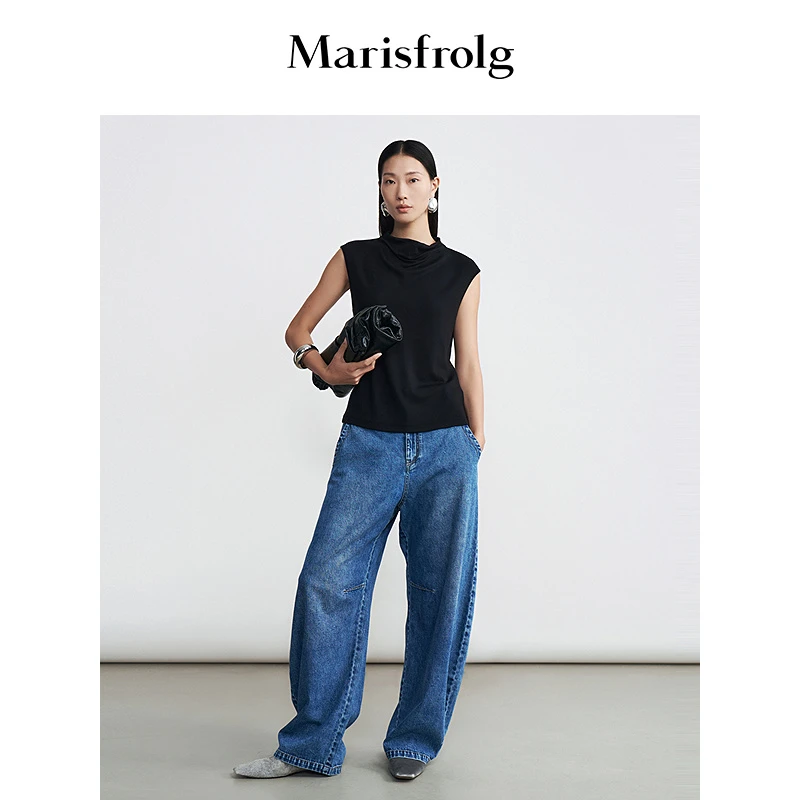 Marisfrolg玛丝菲尔26年春季新款气质休闲百搭牛仔裤子ACGB10465