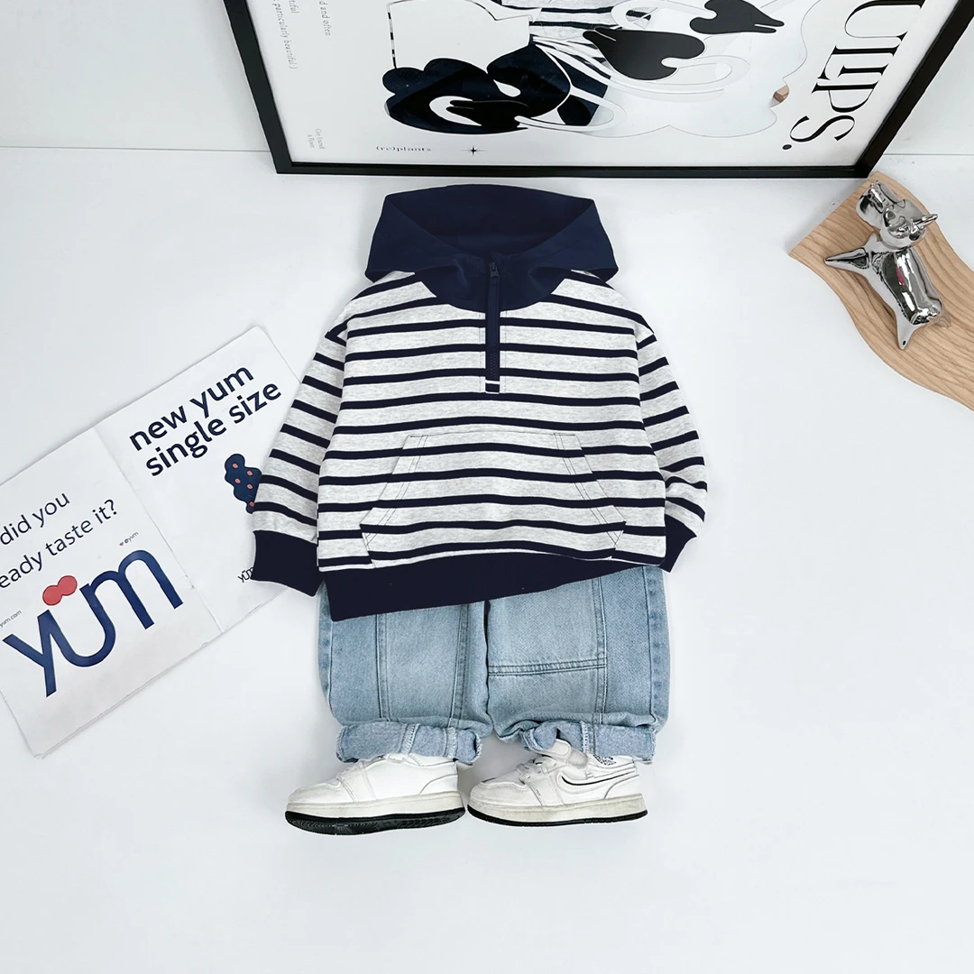 儿童卫衣连帽2025新款秋装男童秋冬上衣潮牌 WG28157悠悠童话童装