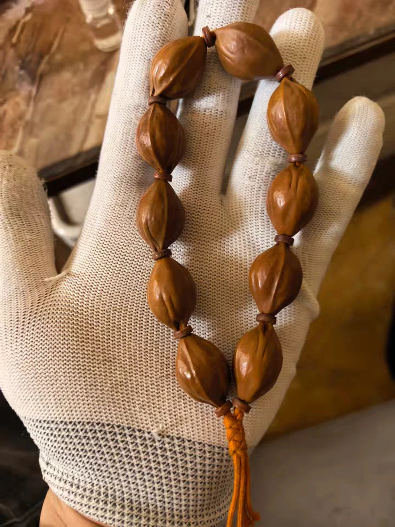 （18系列）梅林铁核 三花鲨鱼背橄榄核素串手串