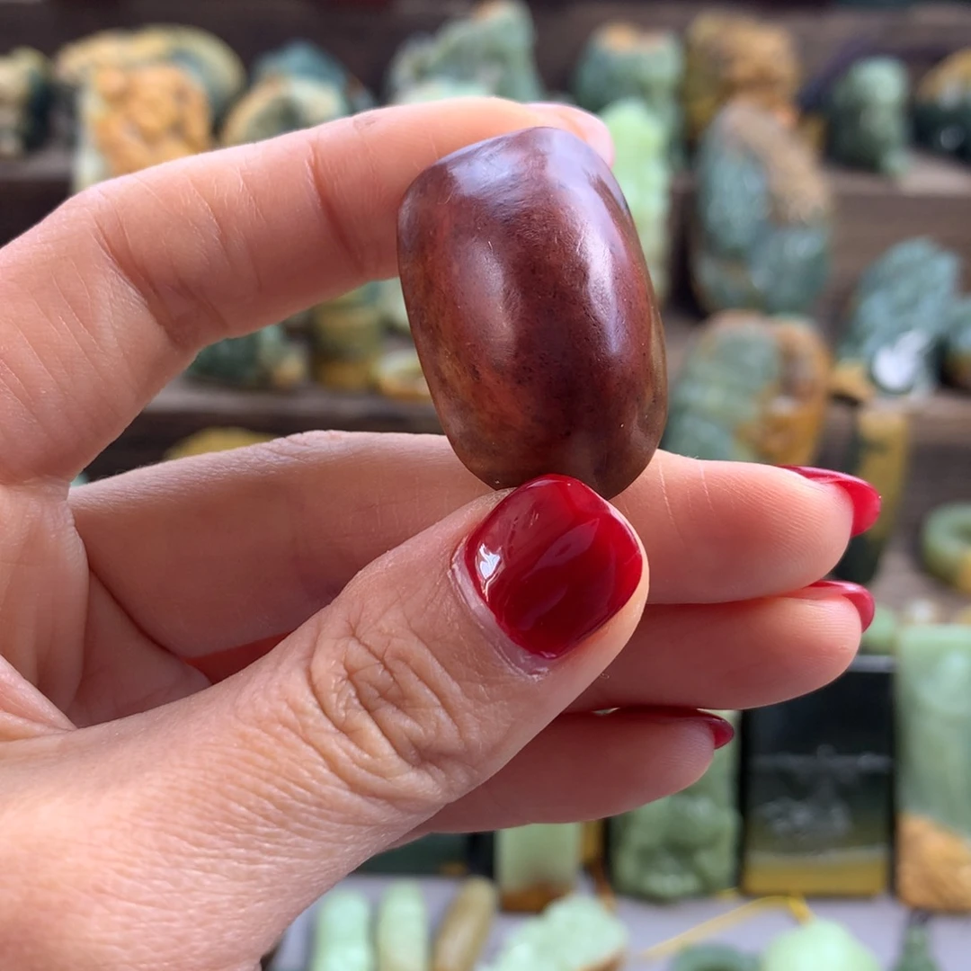 岫岩河磨玉（透闪石质玉）挂件未镶嵌八*