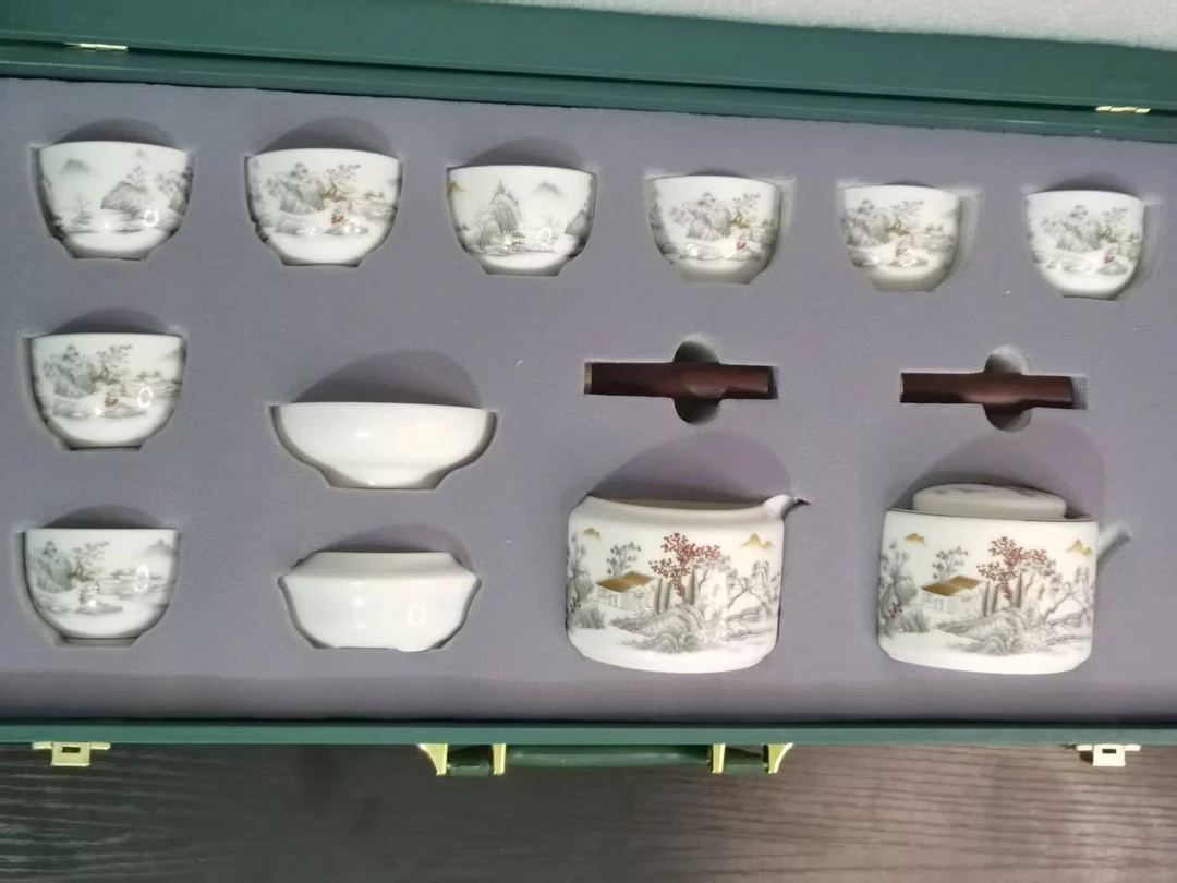 【凯灼陶社】大容量羊脂玉瓷防烫木侧把泡茶壶