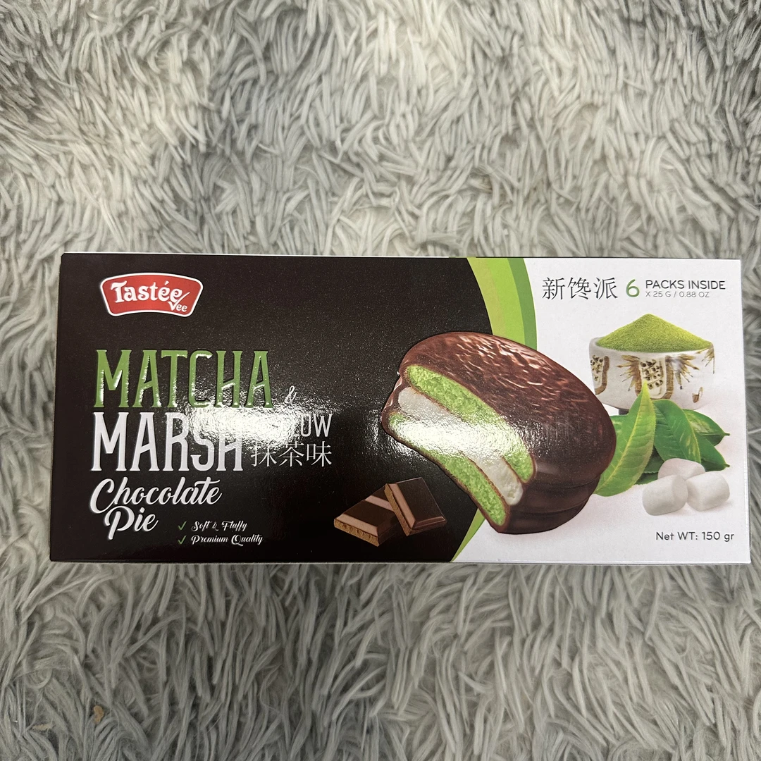 越南进口新馋派夹心糕点（抹茶味）