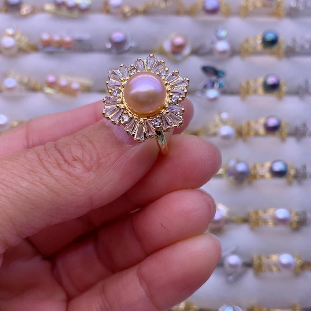 淡水珍珠耳饰合金