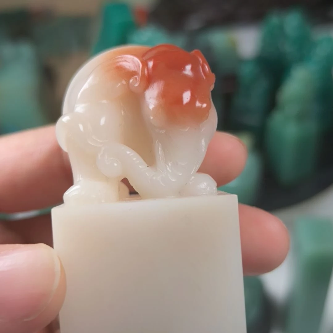印石寿山石俏色巧雕印章