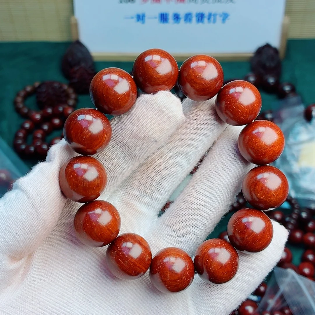 布***亲檀香紫檀（小叶紫檀）手串/手链18龙鳞