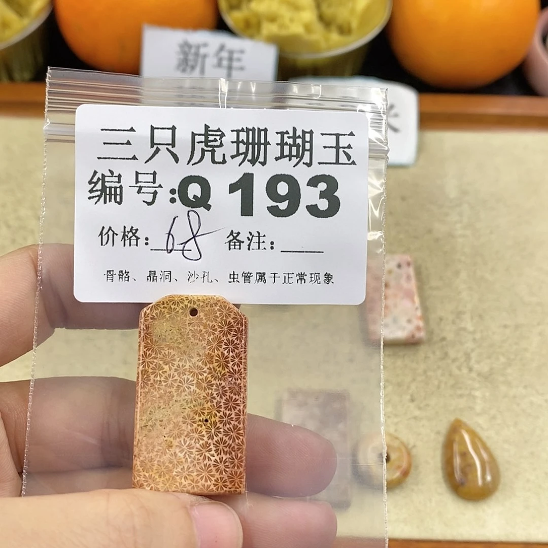 硅化珊瑚（珊瑚玉）1未镶嵌成*