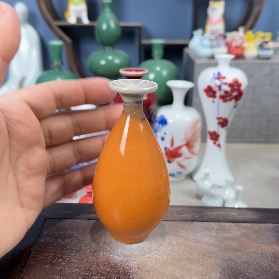 陶瓷手工小花器摆件