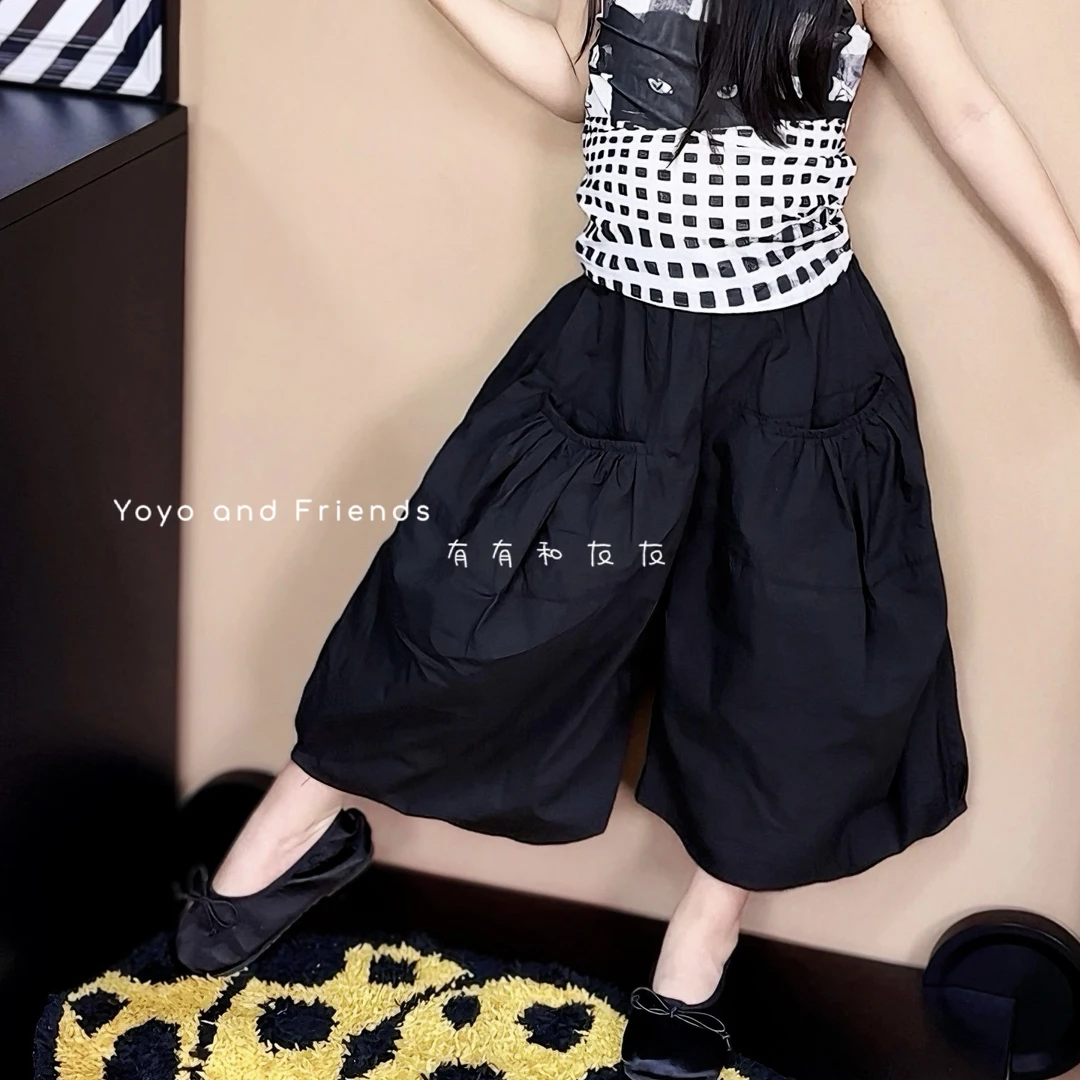 有有家·儿童高品质夏季新品韩系超百搭洋气设计感纯色裤裙420