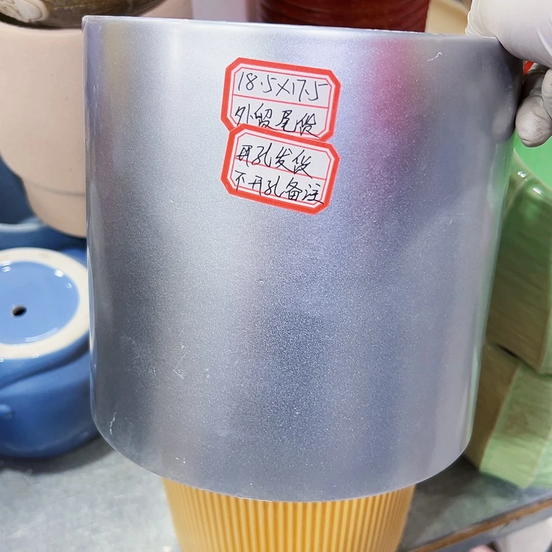有孔，外贸尾单陶瓷花盆凑单10米包邮