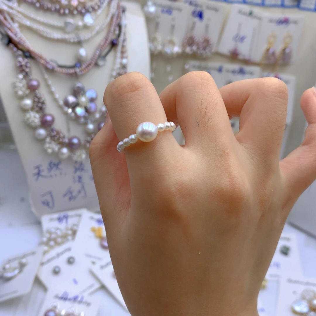 淡水珍珠颈饰银S925镶嵌