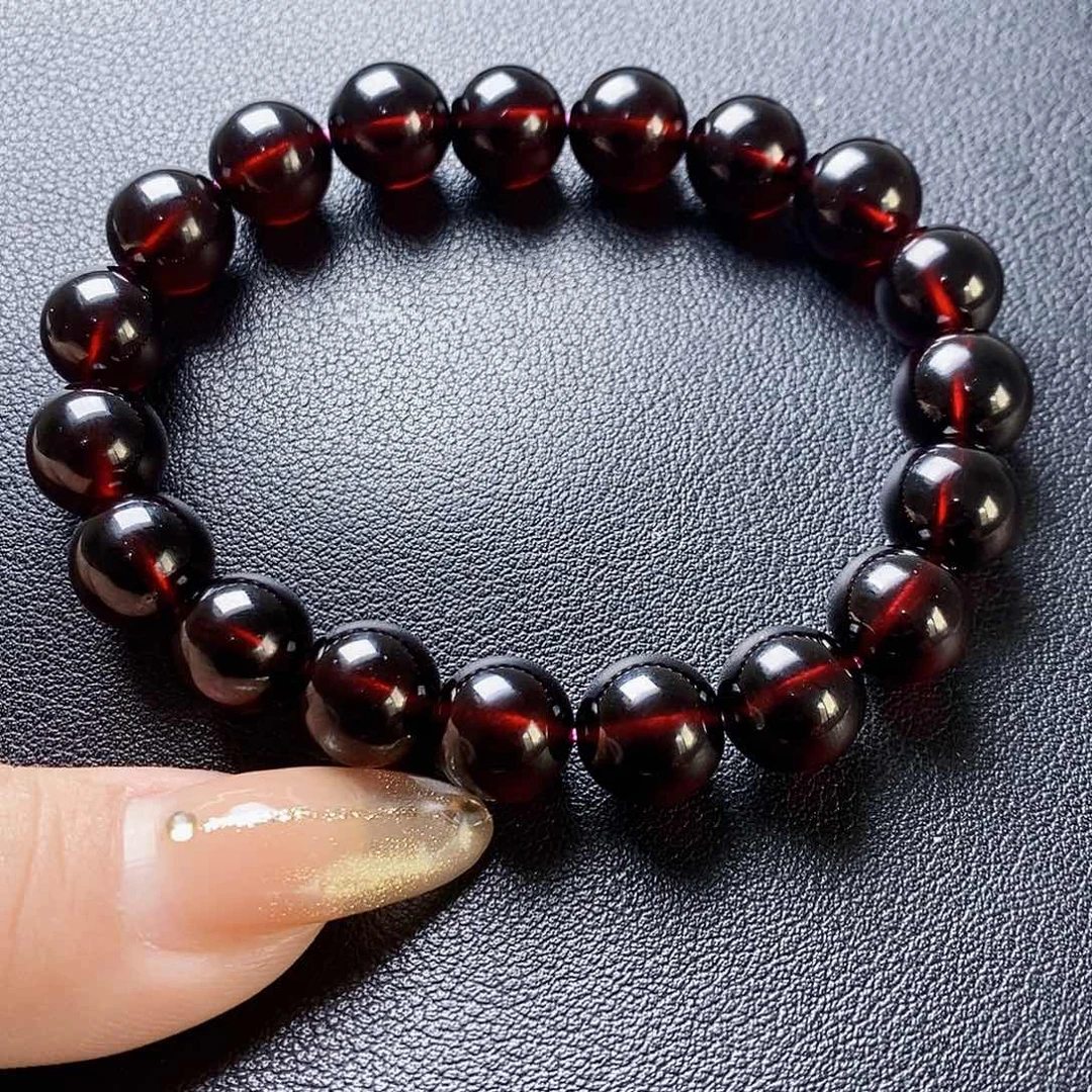 石榴石手链未镶嵌烟****11单圈毕业级