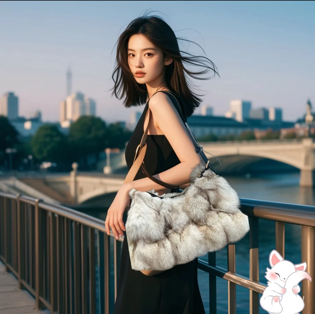 手提包休闲轻奢奢华风冬季秋冬腋下复古新月编织单肩拉链