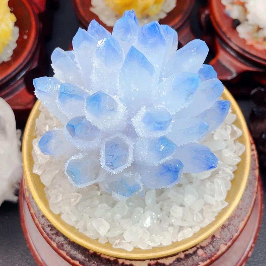 石材飞*海天然蓝水晶100