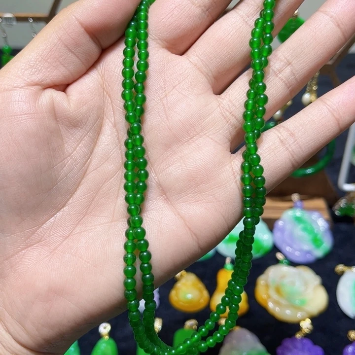 翡翠颈饰未镶嵌项链