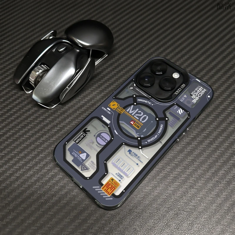 机械电路金属按键适用于苹果16PROMAX手机壳iPhone15/14/13磨砂潮