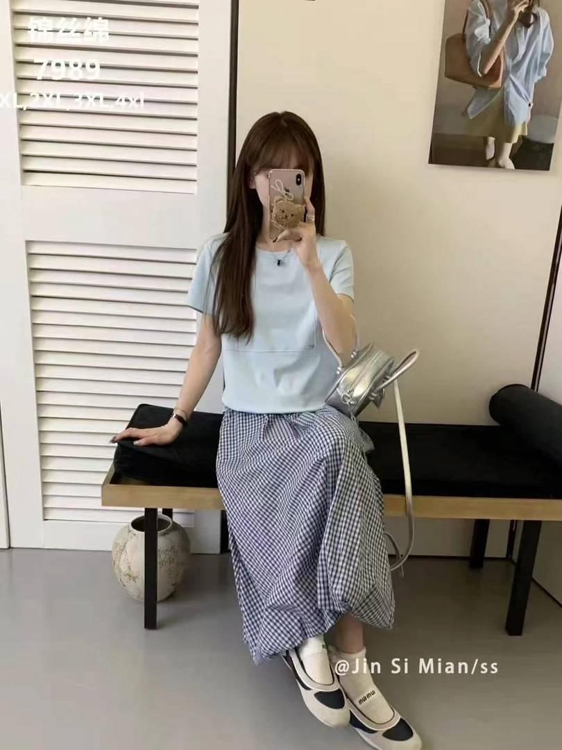 2025夏季新款女装休闲打底衫短袖T恤上衣