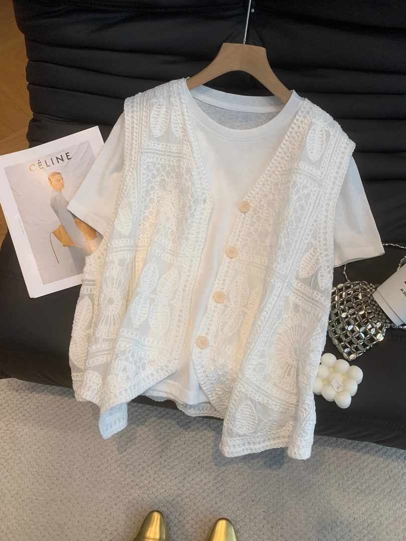 欧洲站新中式刺绣马夹女薄夏2025新款改良国风气质背心外套上衣潮