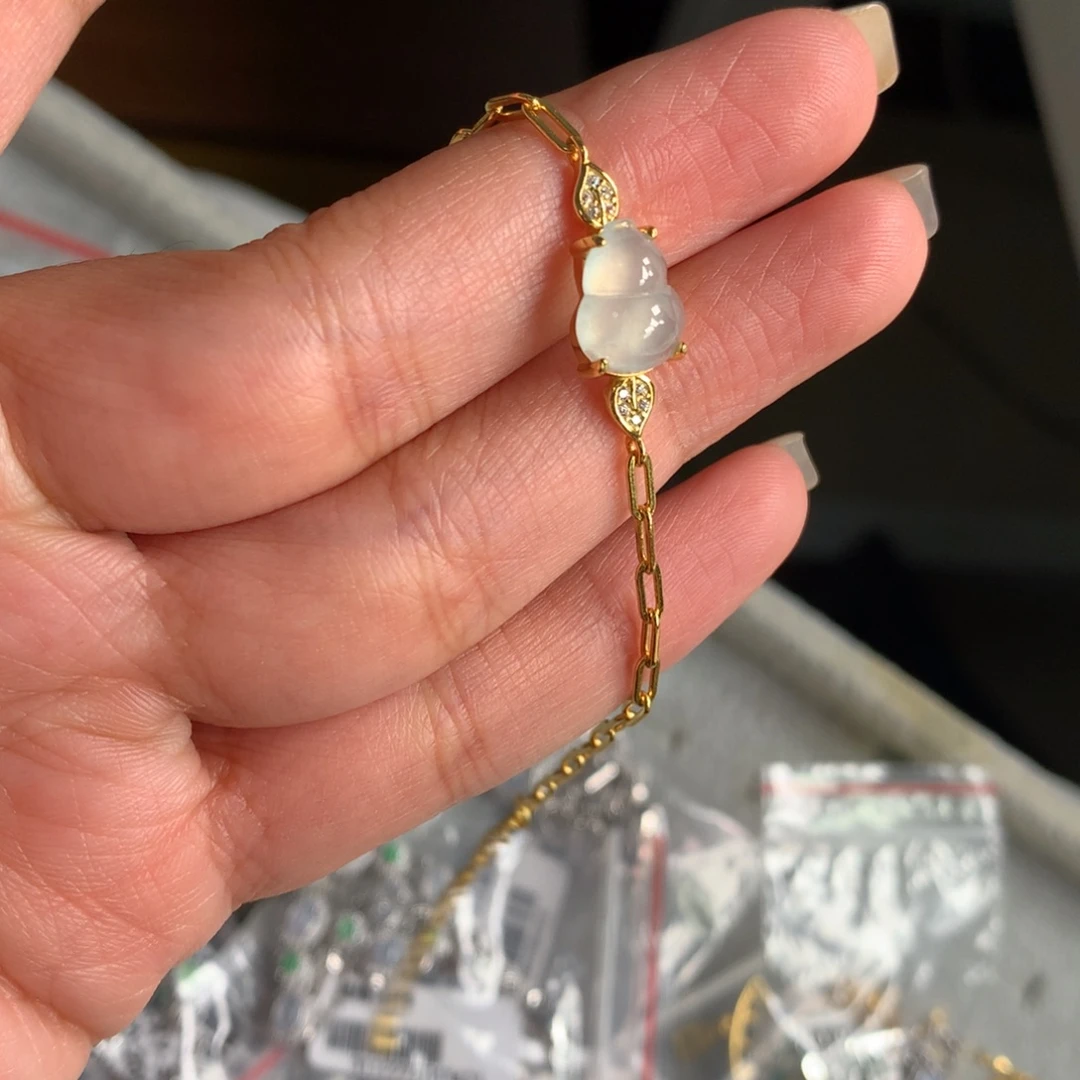 翡翠银S925镶嵌颈饰手链