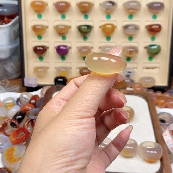 合金戒指玛瑙/玉髓好