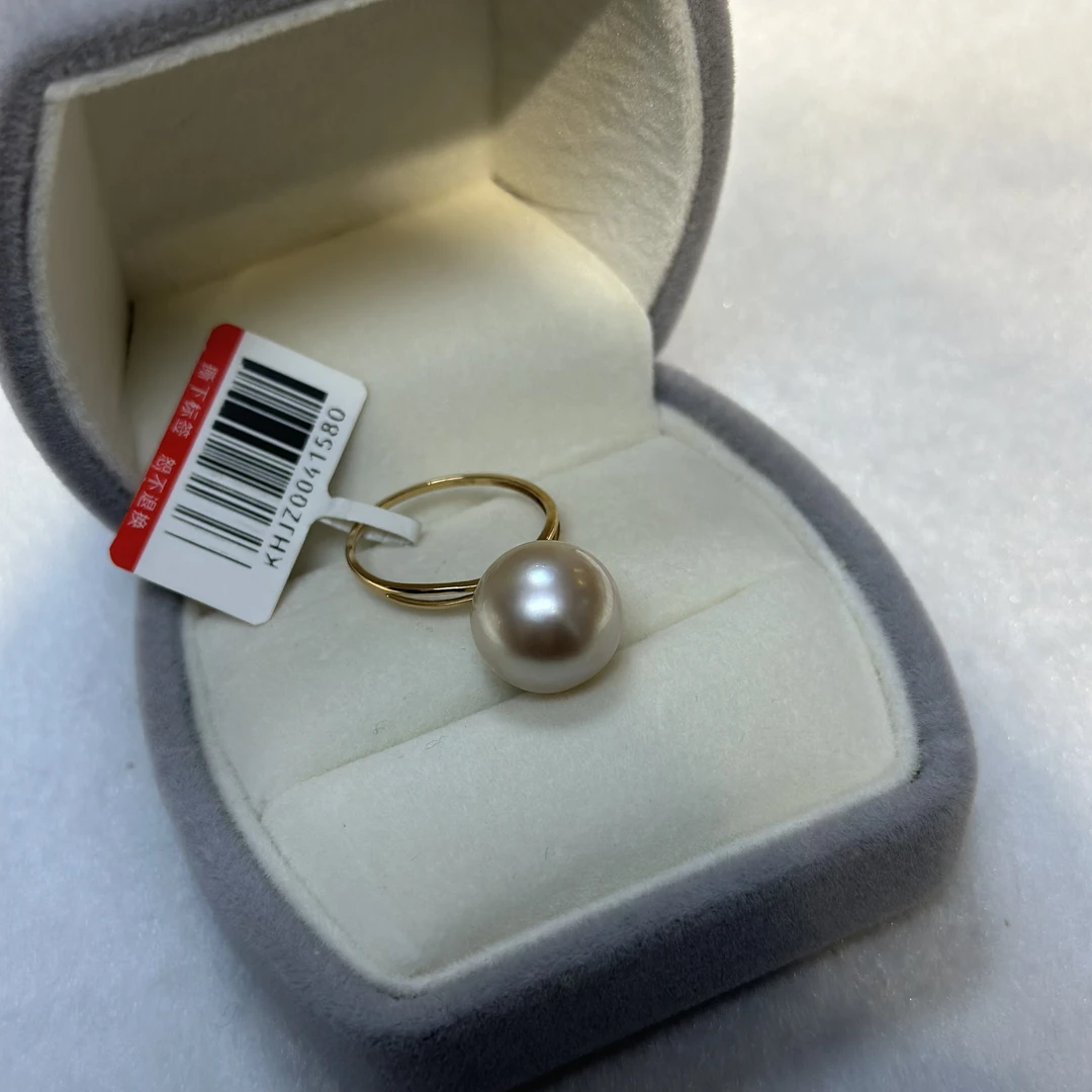 海水南洋金珠戒指12-13mm