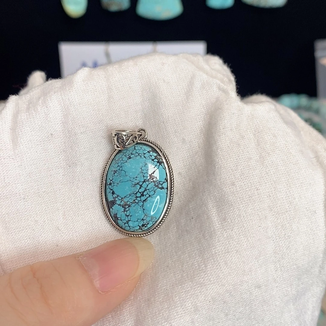 绿松石银S925镶嵌珠宝奇石