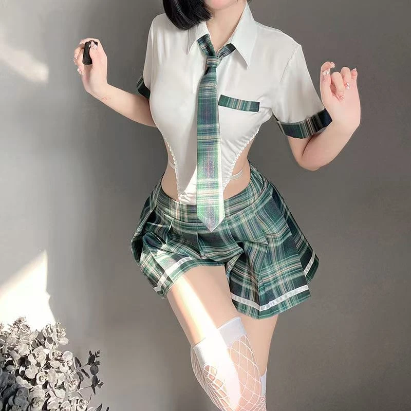 【睡梦馆】成人战袍趣味睡衣校园可爱JK制服诱惑激情清纯学生百褶裙