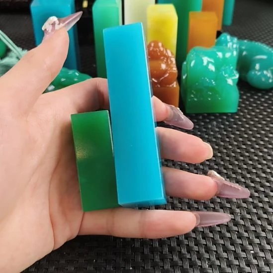 良***軒寿山石印石天空蓝素章六面平