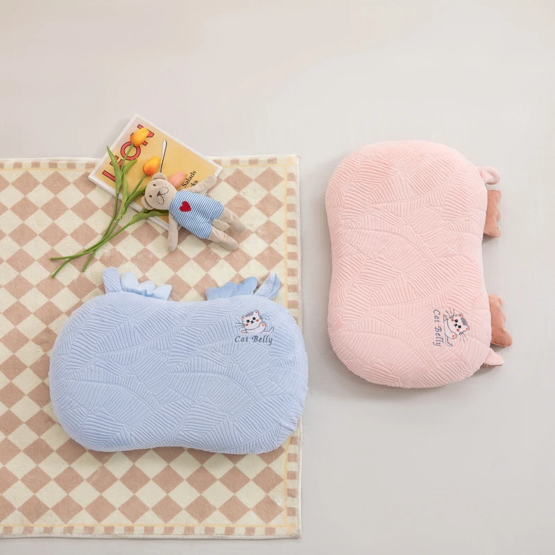 新款记忆枕婴肤绒豆豆猫记忆枕头枕套+记忆枕芯可拆洗