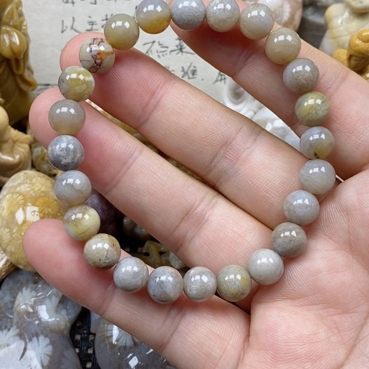 颈饰未镶嵌硅化珊瑚（珊瑚玉）