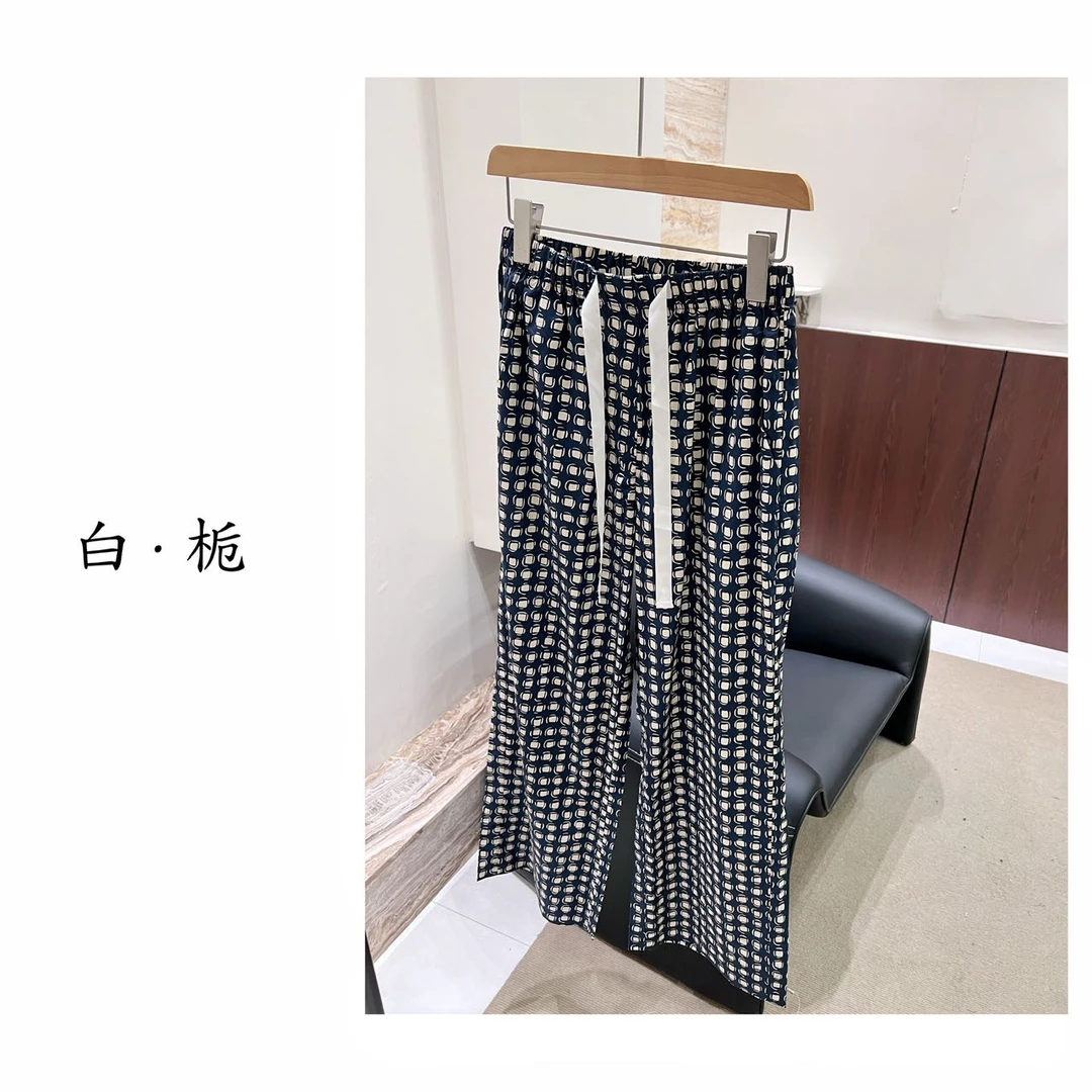 白·栀<黑白牛牛>越松弛越好穿~宽松舒适全棉格子裤