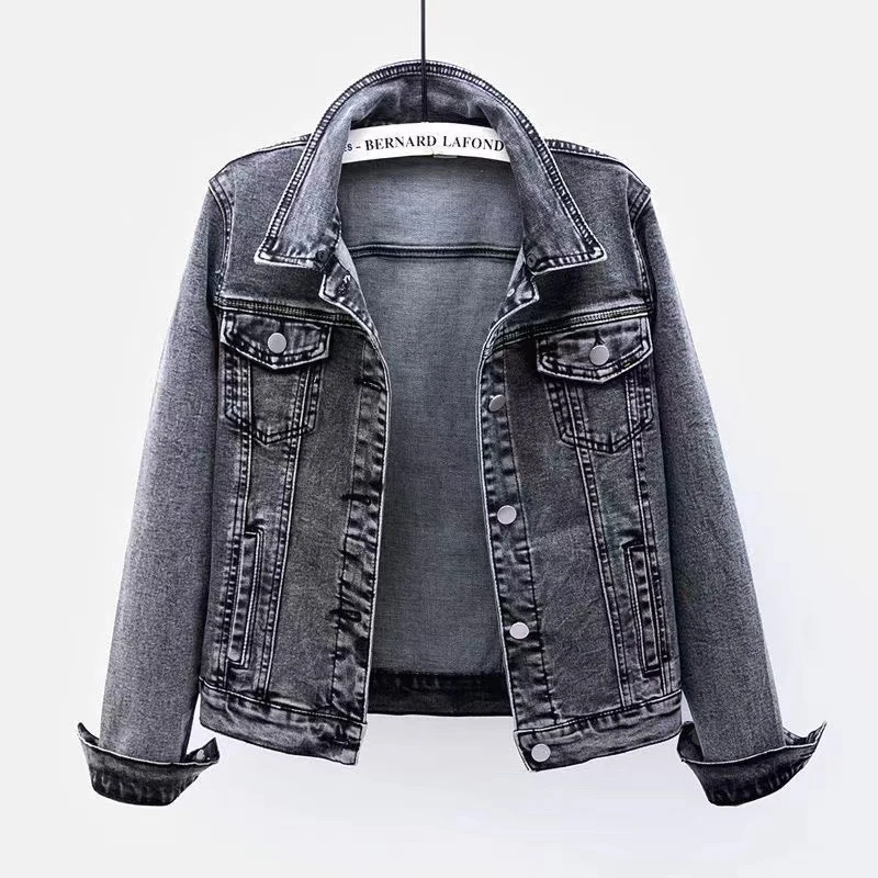 主播推荐201-250牛仔服饰显瘦气质洋气短款显瘦百搭春季宽松修身