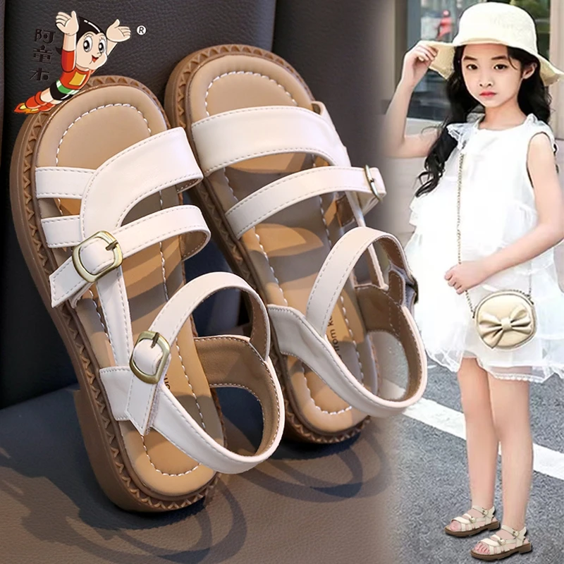 36l℃℃断码女童罗马凉鞋2025夏季新款儿童时尚公主鞋女孩中大童洋