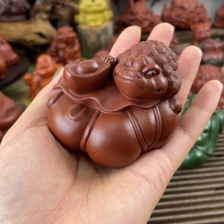 紫砂茶宠紫砂南瓜金蝉