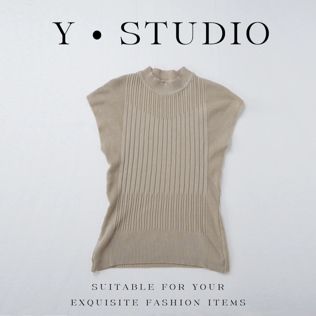 设计感T恤毛针织衫气质植绒时尚条纹春季薄款御姐风短袖T恤