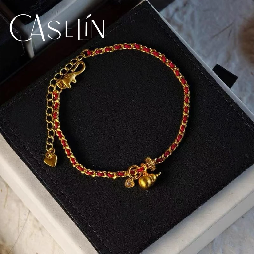 925银手链 新中式★【高定】设计师款葫芦红绳手链~2088