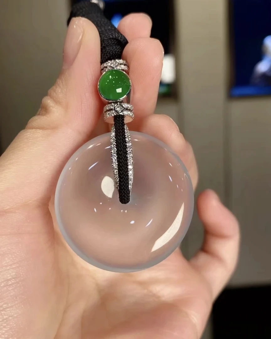 平安扣精致百搭高冰玉挂件