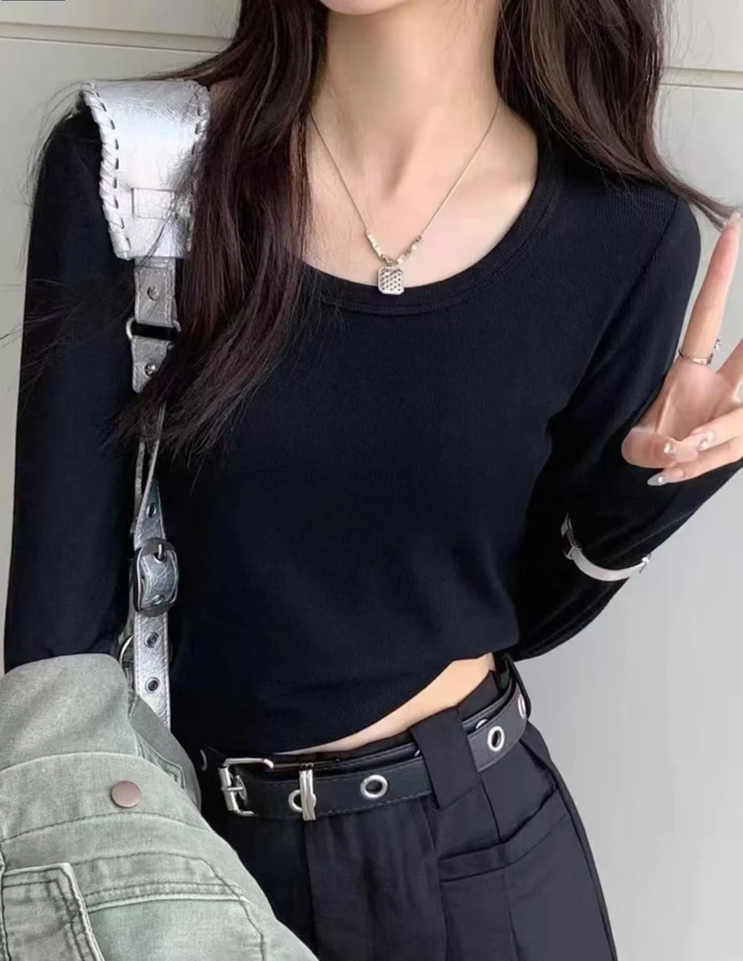 BL JIA@508百搭圆领打底衫上衣