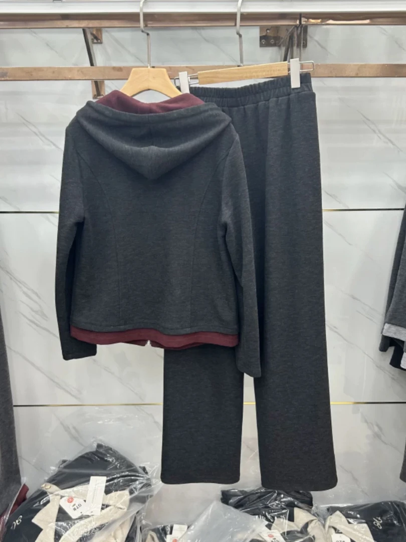 小艺家 加厚加绒休闲运动套装