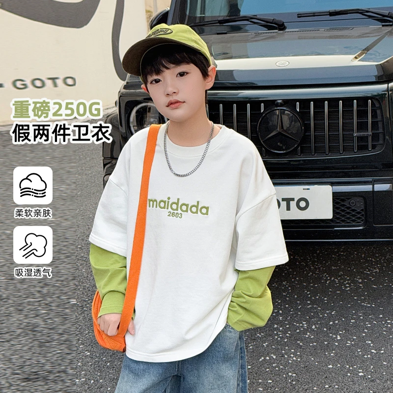 童装男童春装卫衣2025新款衣服中大童上衣春秋款儿童春季休闲男孩