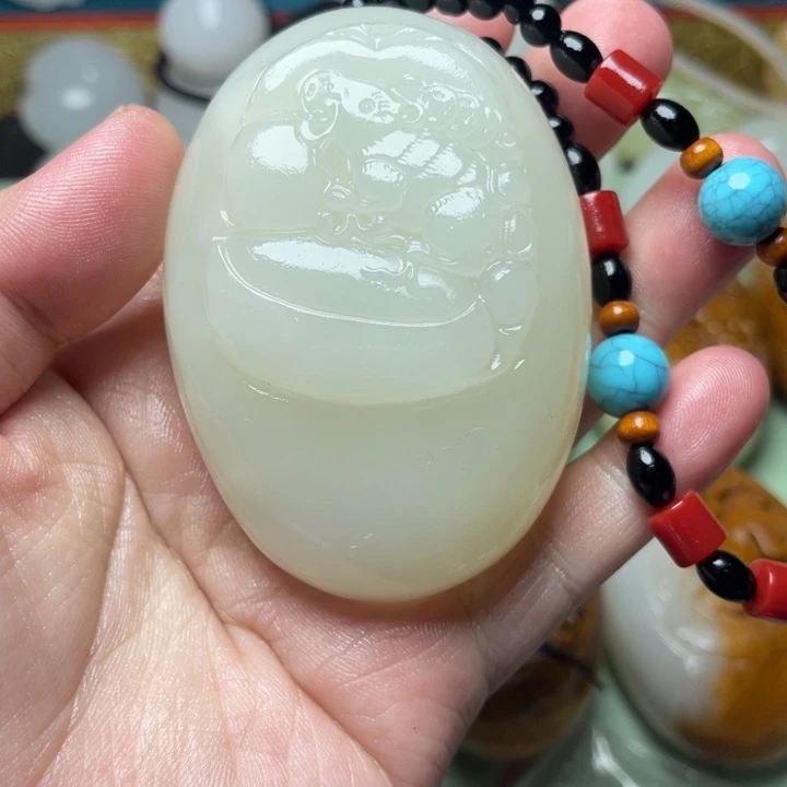 西***比石材天然方解石手把件不退换